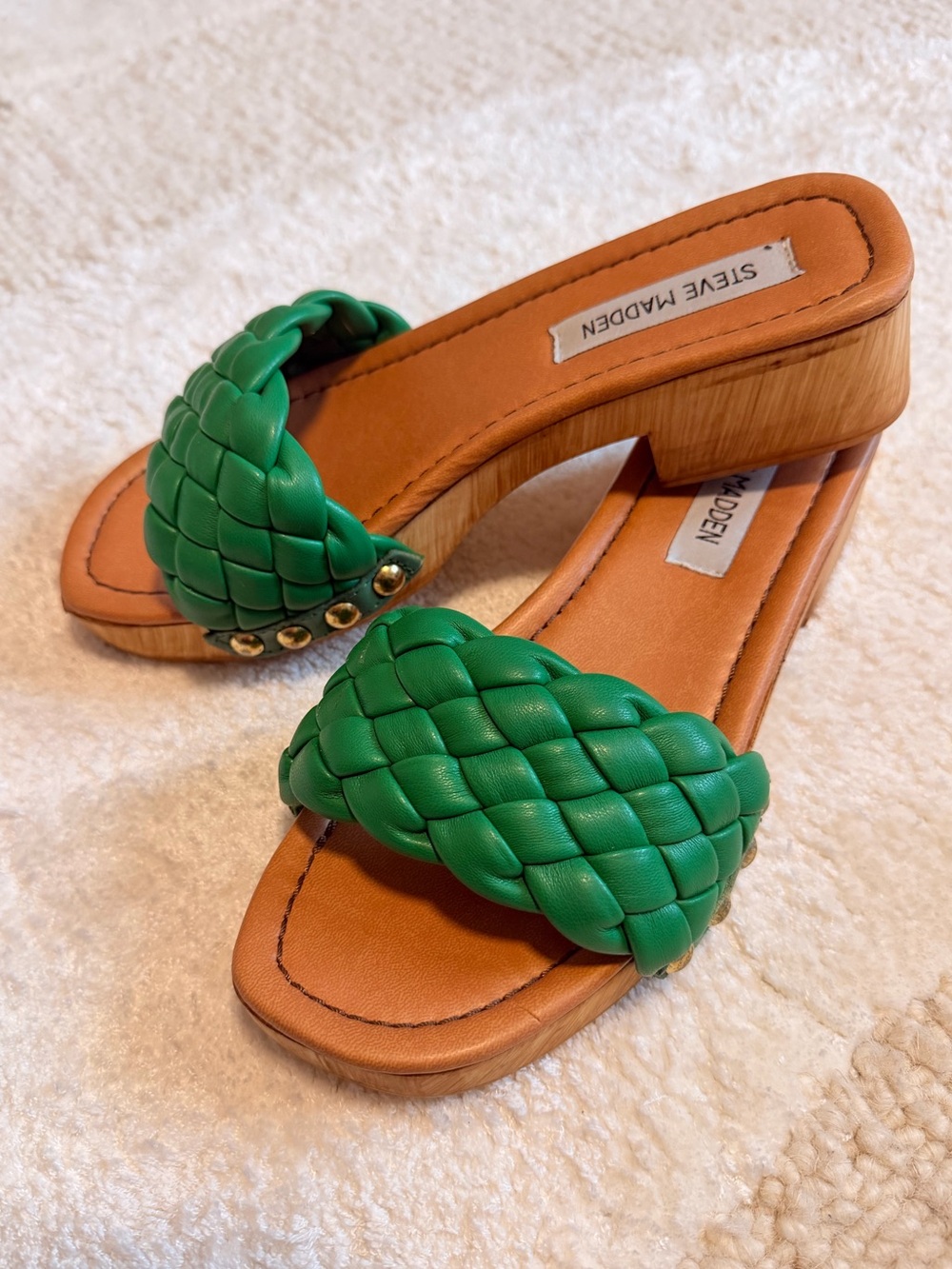 Steve Madden Green Braided Sandal